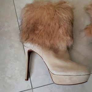 Fur booties Gianni Bini nwot